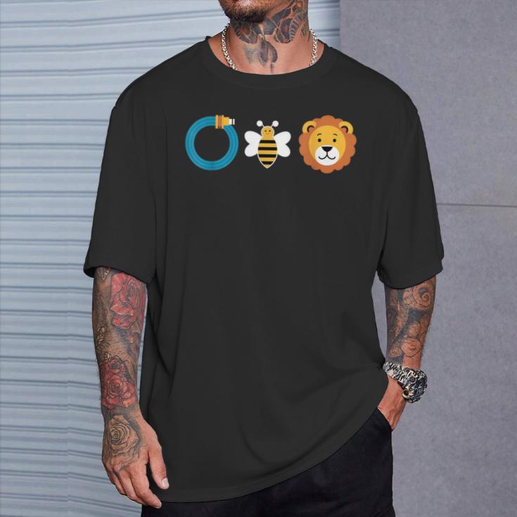 Hose Bee Lion Graphic Adult Humor T-Shirt Gifts for Him