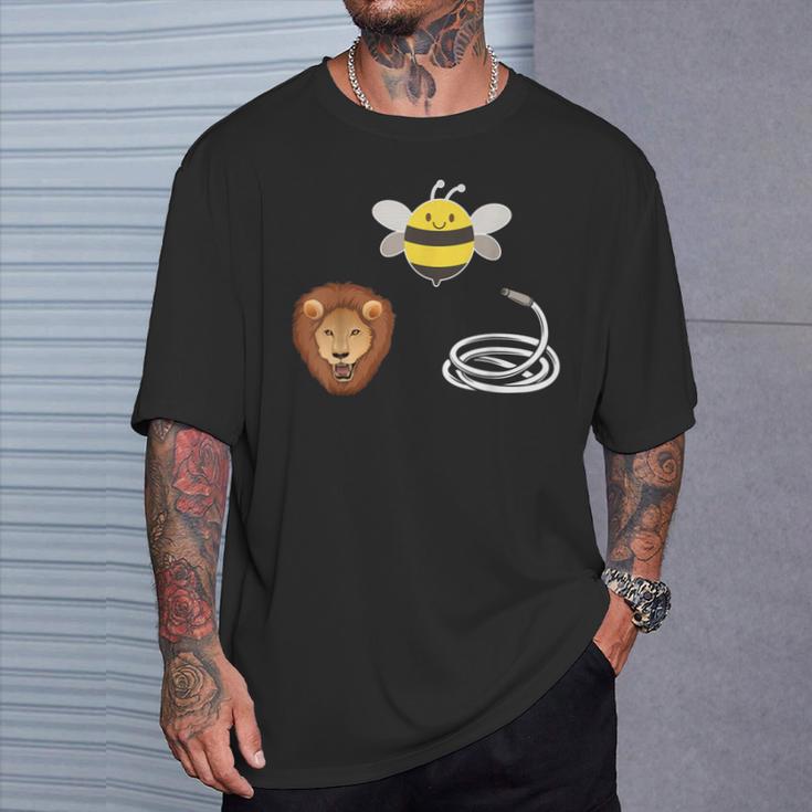 Hose Bee Lion Bee Lover Beekeeper T-Shirt Gifts for Him