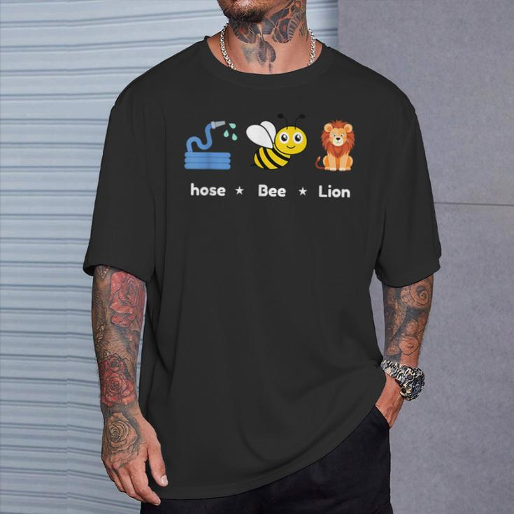 Hose Bee Lion Icons Hoes Be Lying Pun Intended Cool T-Shirt Gifts for Him