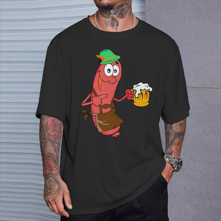 Hot Dog Beer Bratwurst Oktoberfest Drinking T-Shirt Gifts for Him