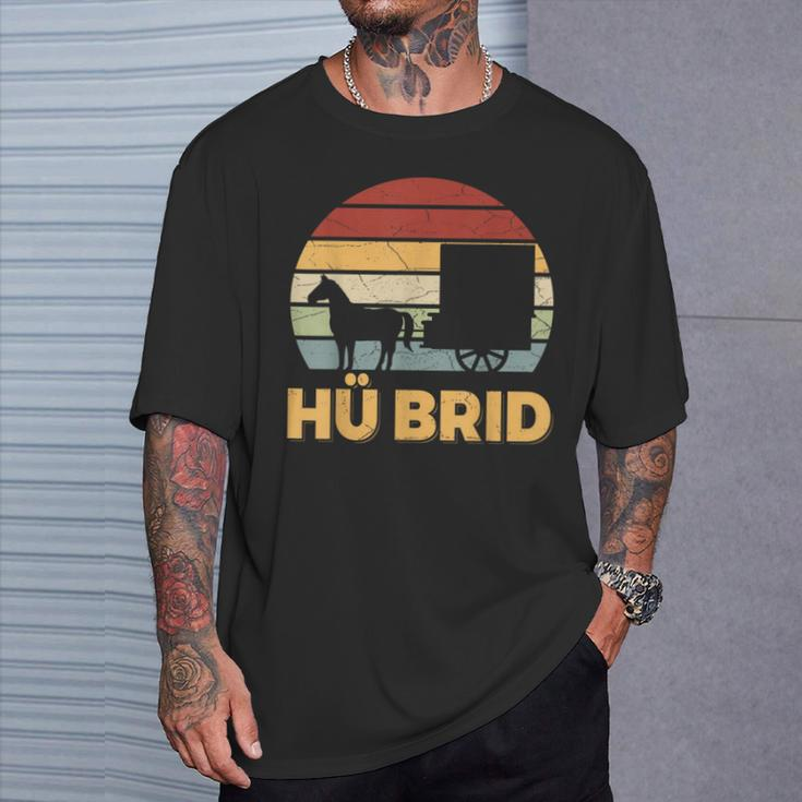 Hü Brid Pferd Kutsche Hybrid Kutscher Reiten Wortspiel T-Shirt Geschenke für Ihn