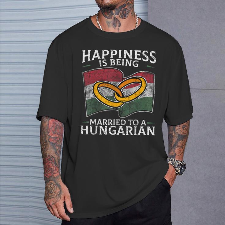 Hungarian Marriage Hungary Married Heritage Flag Culture T-Shirt Gifts for Him