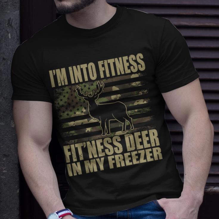 Hunting I'm Into Fitness Fit'ness Deer In My Freezer T-Shirt Gifts for Him