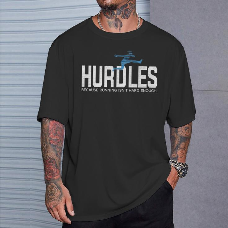 Hurdle Track And Field Running Hurdling T-Shirt Gifts for Him