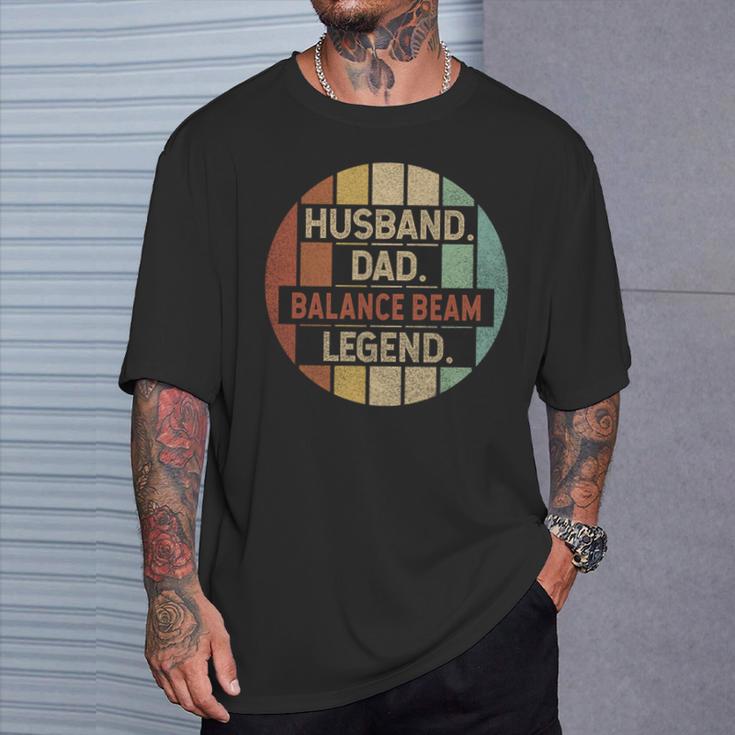 Husband Dad Balance Beam Legend Vintage T-Shirt Gifts for Him