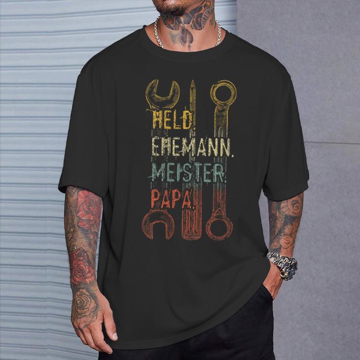 Husband Dad Master Hero Craftsman Tool T-Shirt Geschenke für Ihn