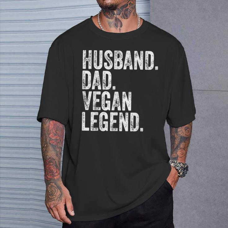 Husband Dad Vegan Legend Father's Day T-Shirt Gifts for Him