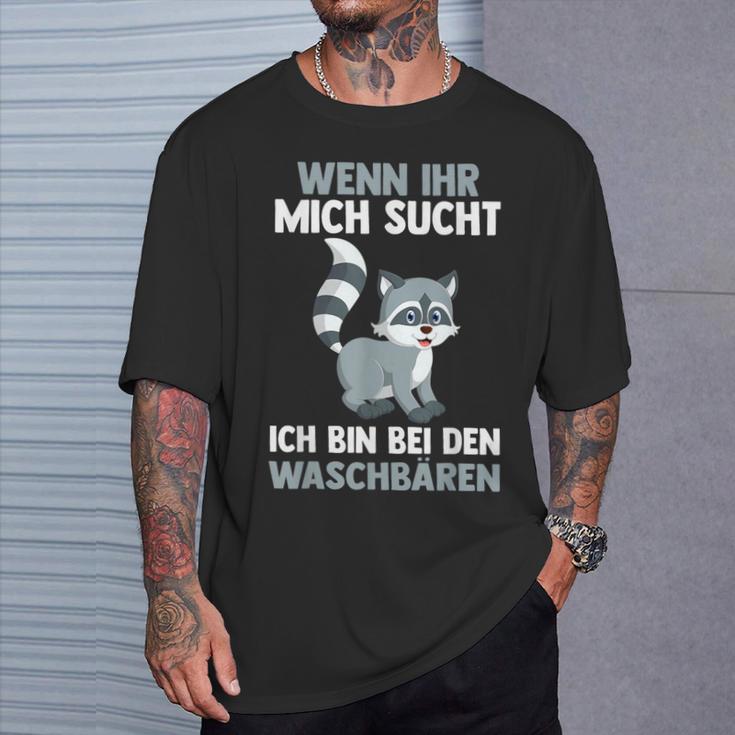 Ich Bin Bei Den Raccoon T-Shirt Geschenke für Ihn