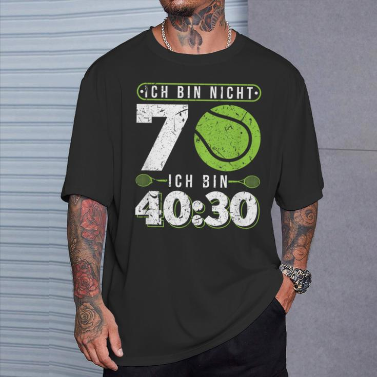 Ich Bin Nicht 70 Jahre Tennis 70Th Birthday T-Shirt Geschenke für Ihn