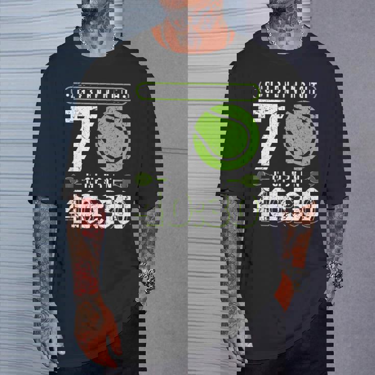 Ich Bin Nicht 70 Jahre Tennis 70Th Birthday T-Shirt Geschenke für Ihn