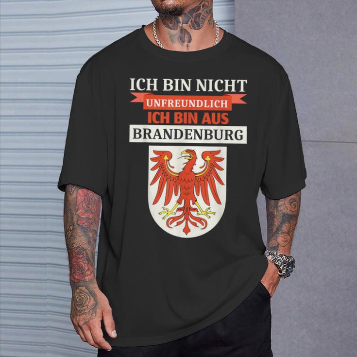 Ich Bin Nicht Unfreundich Ich Bin Aus Brandenburg T-Shirt Geschenke für Ihn