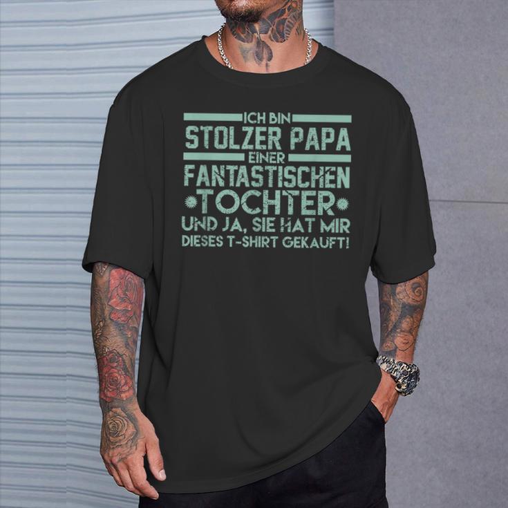 Ich Bin Stolzer Papa Einer Fantastischen Tochteratiater T-Shirt Geschenke für Ihn