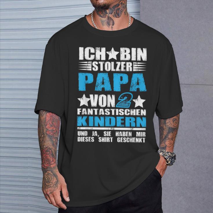 Ich Bin Stolzer Papaon 2 Fantastische Kinder T-Shirt Geschenke für Ihn