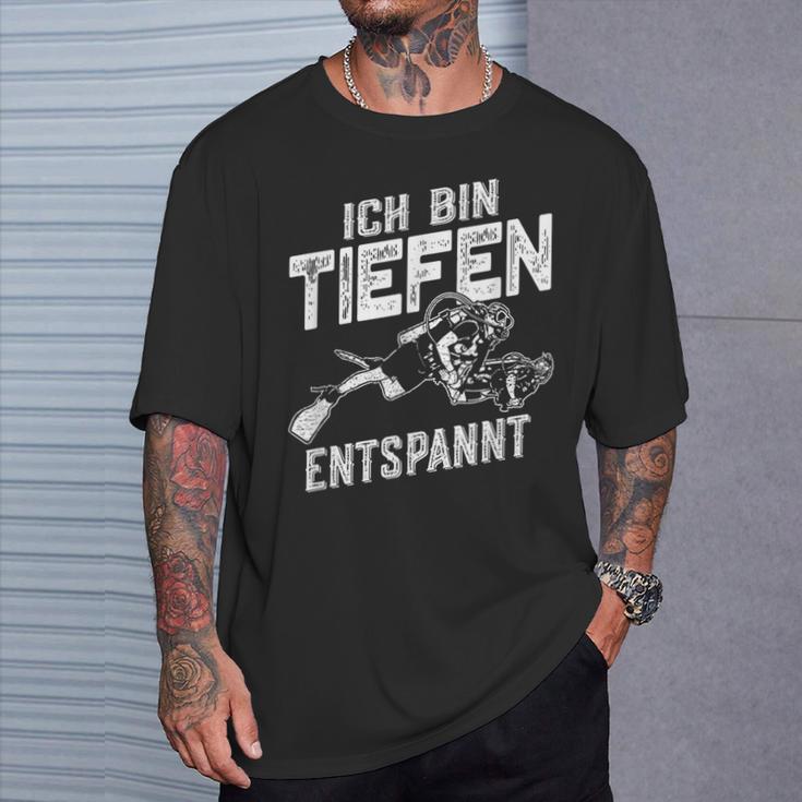 Ich Bin Tiefenentspannt Taucher T-Shirt Geschenke für Ihn