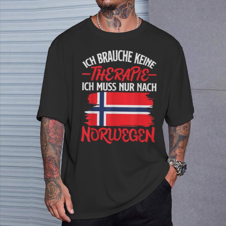 Ich Brauche Keine Therapie Ich Muss Nur Nach Norwegian T-Shirt Geschenke für Ihn