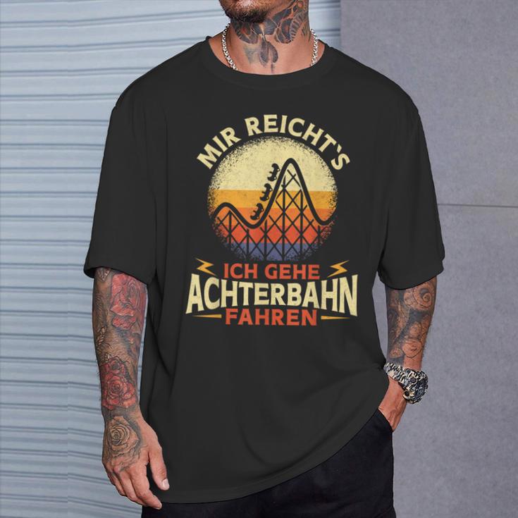 Ich Gehe Achterbahn Fahren Rollercoaster Amusement Park Black T-Shirt Geschenke für Ihn