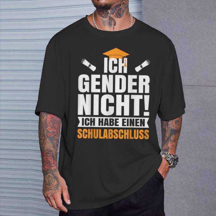 Ich Gender Nicht, Schulabschluss Besitzer Schwarzes T-Shirt Geschenke für Ihn