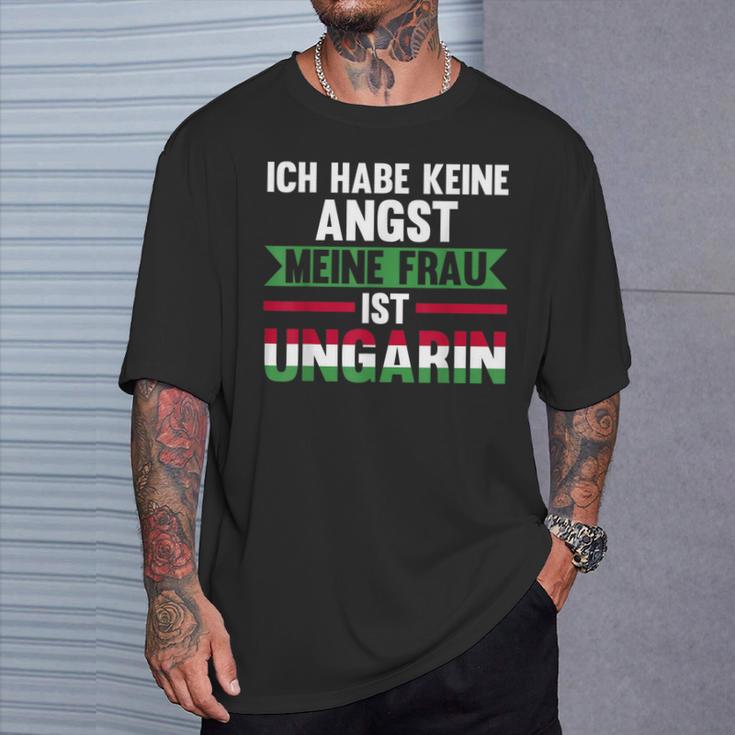 Ich Habe Keine Angst Meine Frau Ist Hunggarin T-Shirt Geschenke für Ihn