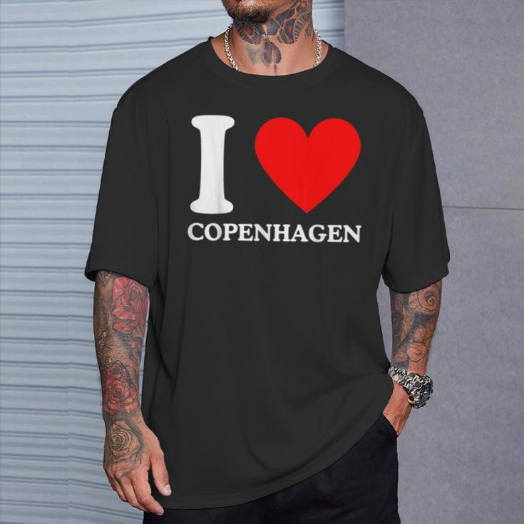 Ich Liebe Copenhagen I Heart Copenhagen T-Shirt Geschenke für Ihn