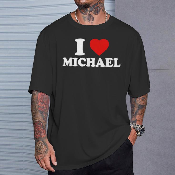 Ich Liebe Michael Männer Frauen I Love Michael T-Shirt Geschenke für Ihn