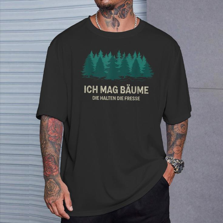 Ich Mag Bäume Waldfreunde Waldliebe German Language T-Shirt Geschenke für Ihn