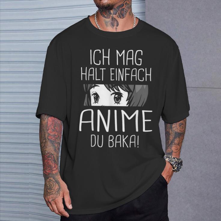 Ich Mag Halt Einfach Anime Du Baka T-Shirt Geschenke für Ihn