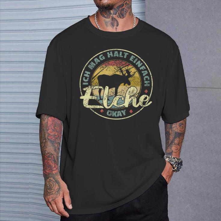 Ich Mag Halt Einfach Elk Ich Mag Halt Einfach Elk T-Shirt Geschenke für Ihn