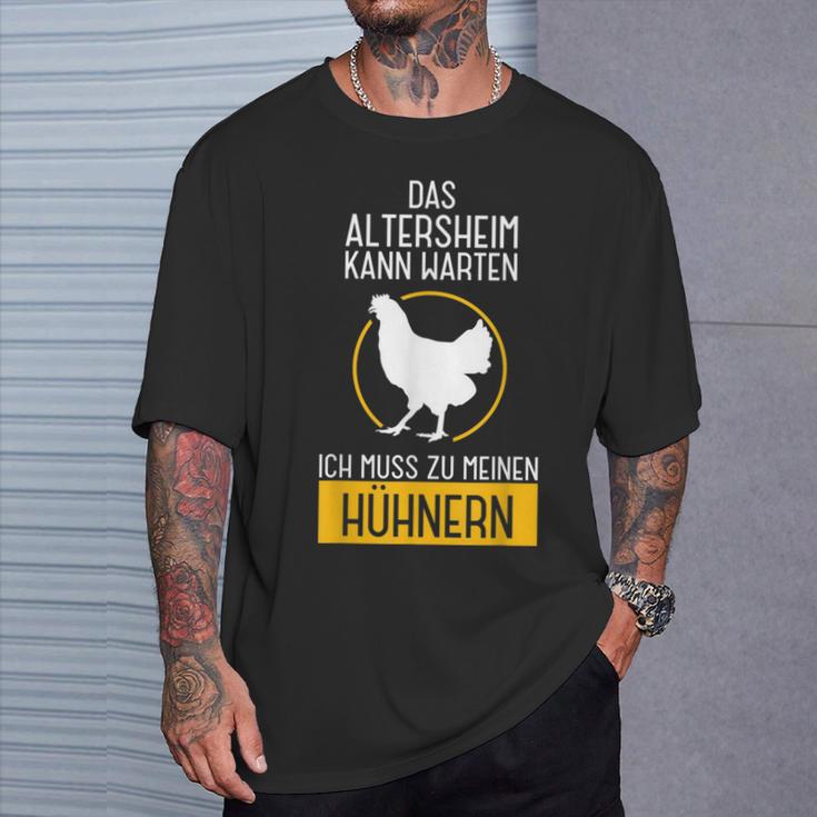 Ich Muss Zu Meinen Hühnern T-Shirt, Rentner Bauer Lustiges Tee Geschenke für Ihn