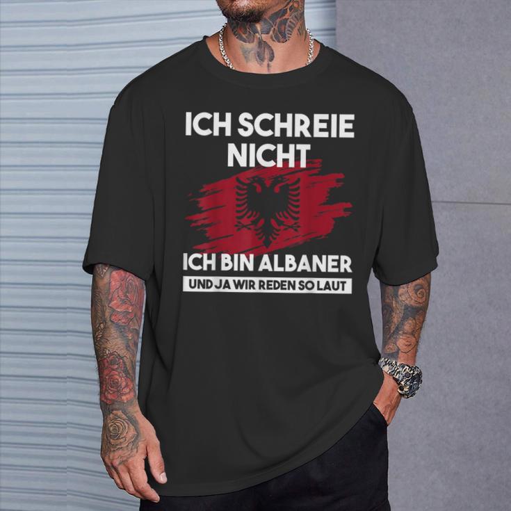 Ich Schreie Nicht Ich Bin Albaner Albanian Eagle T-Shirt Geschenke für Ihn