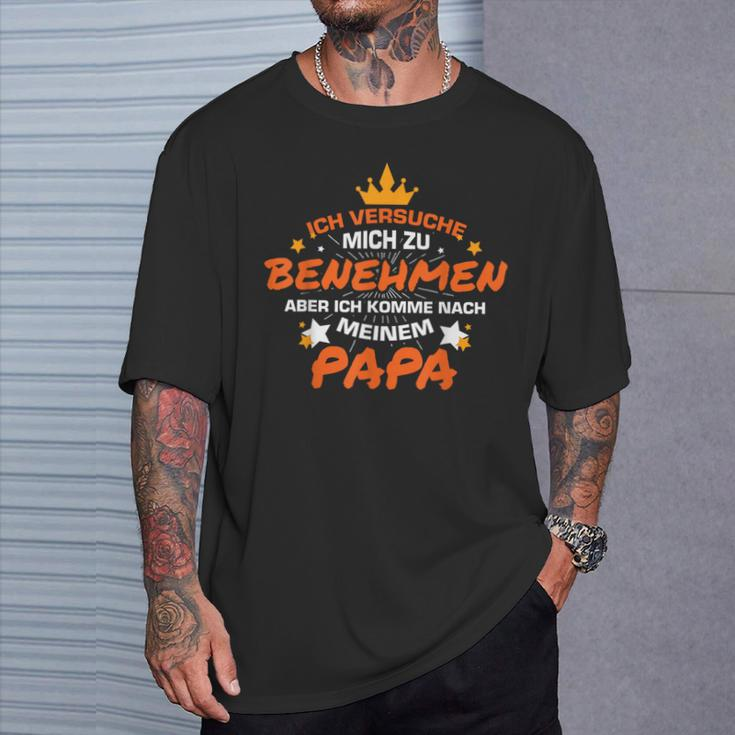 Ich Versuche Mich Zu Benehmen Papa T-Shirt Geschenke für Ihn