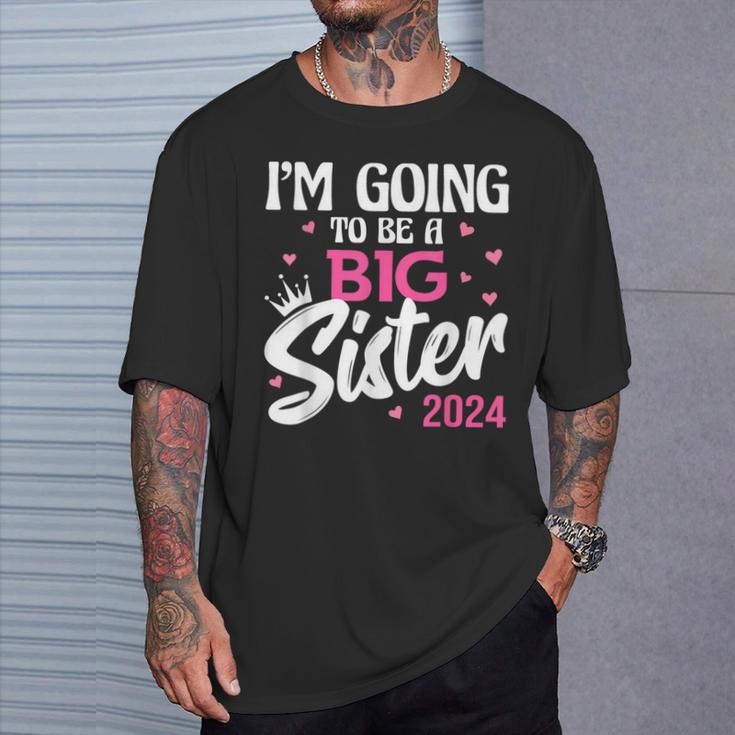 I'm Going To Be A Big Sis Promoted To Big Sister Est 2024 T-Shirt Gifts for Him