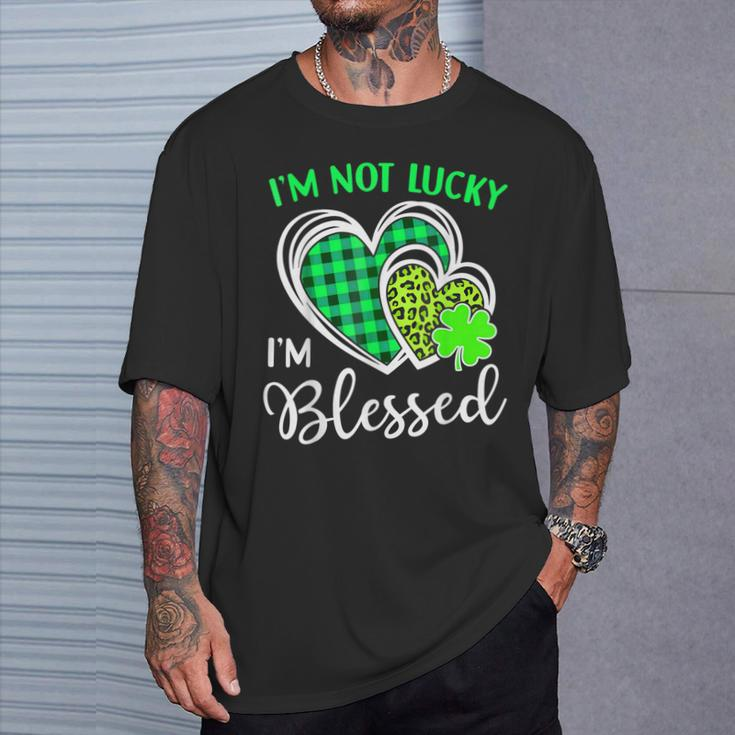 I'm Not Lucky I'm Blessed St Patrick's Day Christian T-Shirt Gifts for Him