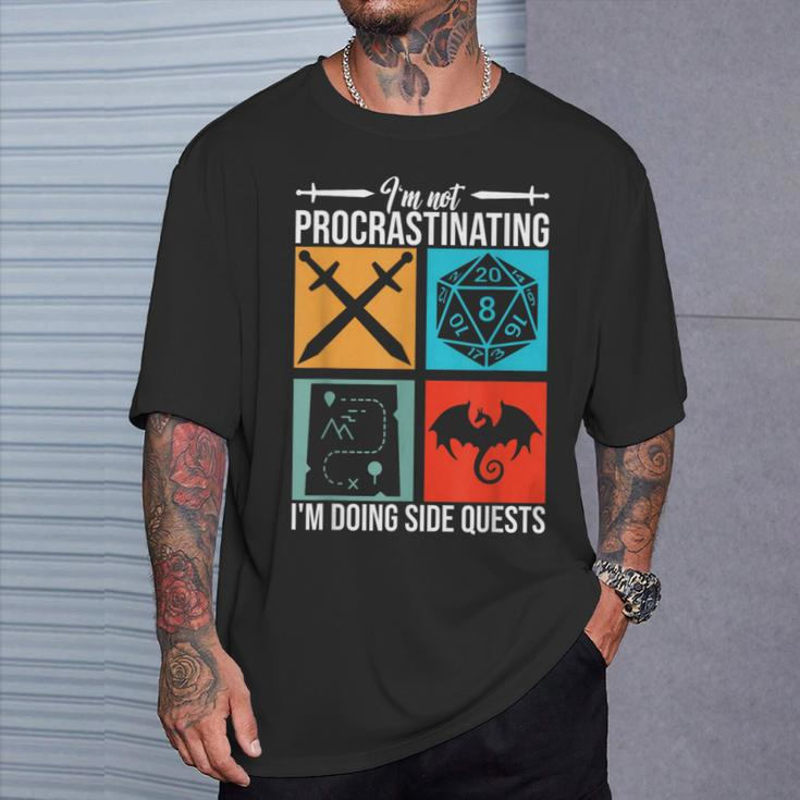 I'm Not Procrastinating I'm Doing Side Quests For Rpg Gamers T-Shirt Gifts for Him