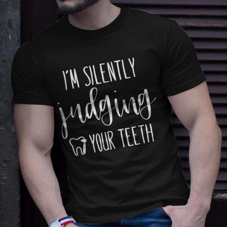 I'm Silently Judging Your Th Dental Hygienist & Dentist T-Shirt Gifts for Him