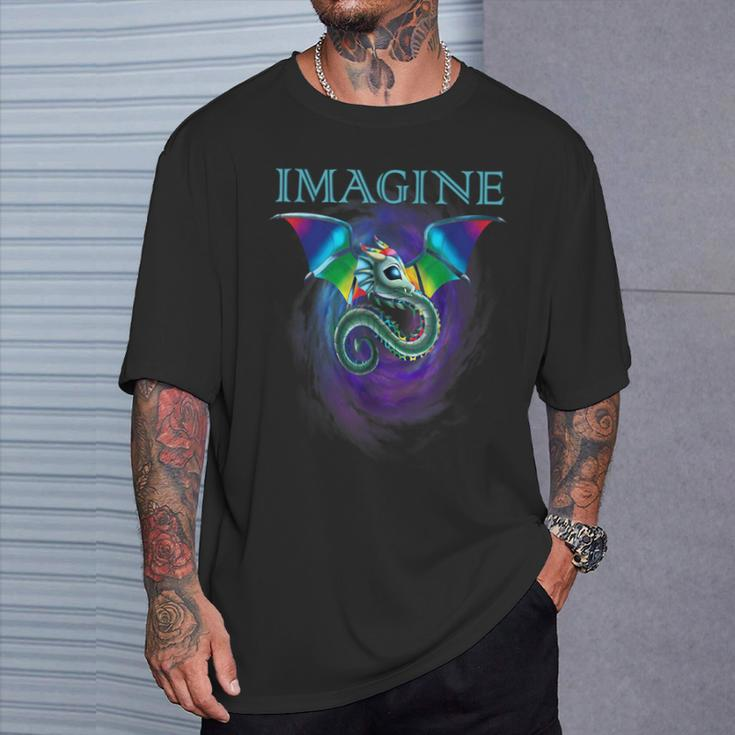 Imagine Fantasy Dragon Tattoo Youth Magical Wings Boys Men T-Shirt Gifts for Him