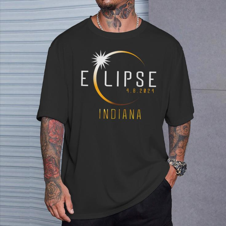 Indiana Total Solar Eclipse 2024 Totality April 8 Women T-Shirt Gifts for Him