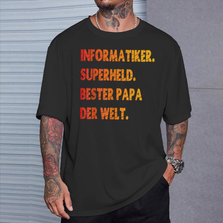 Informatiker Papa S T-Shirt Geschenke für Ihn