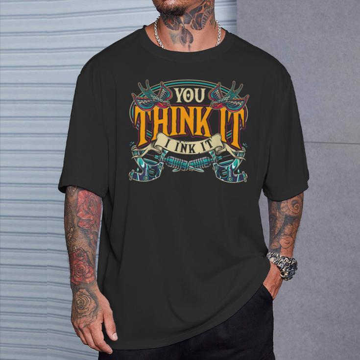 Inked Tattooer Tattoo Master Tatted Ink Artist Tattoo T-Shirt Gifts for Him