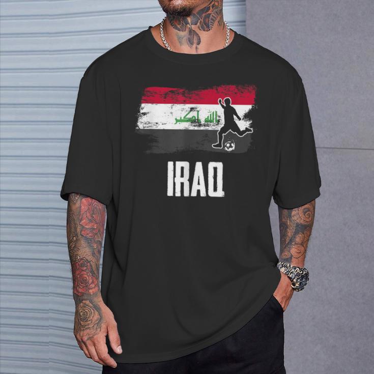 Iraq Flag Jersey Iraqi Soccer Team Iraqi T-Shirt Gifts for Him