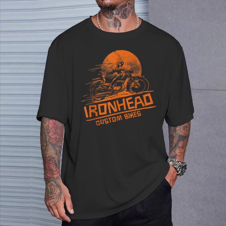 Ironhead Custom Bikes Motorcycle Riding T-Shirt Gifts for Him