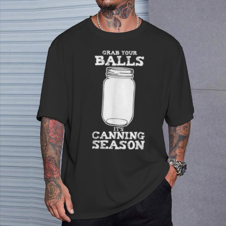 It's Canning Season Vintage Glass Jar Mason Jar T-Shirt Gifts for Him