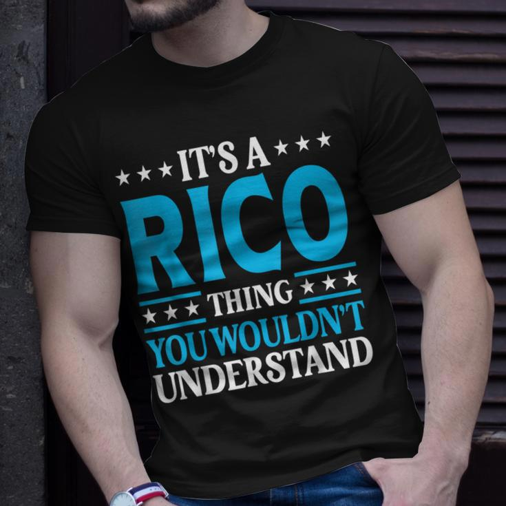 It's A Rico Thing Surname Team Family Last Name Rico T-Shirt Gifts for Him