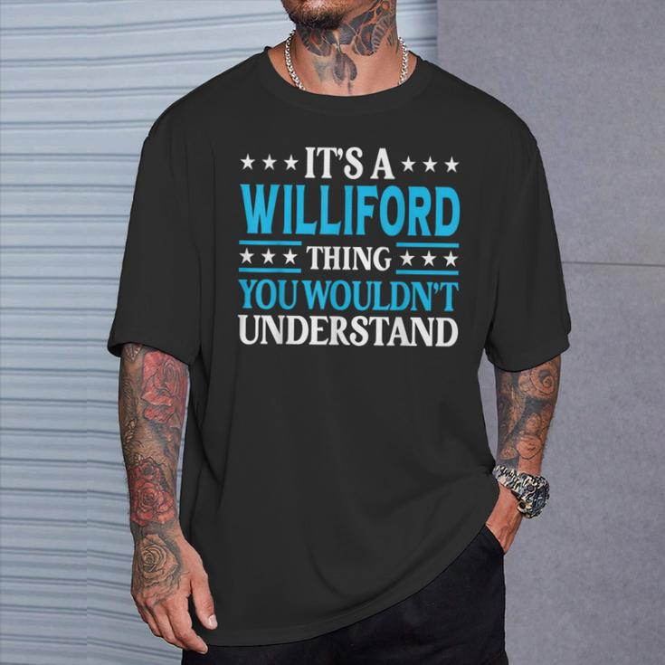 It's A Williford Thing Surname Family Last Name Williford T-Shirt Gifts for Him