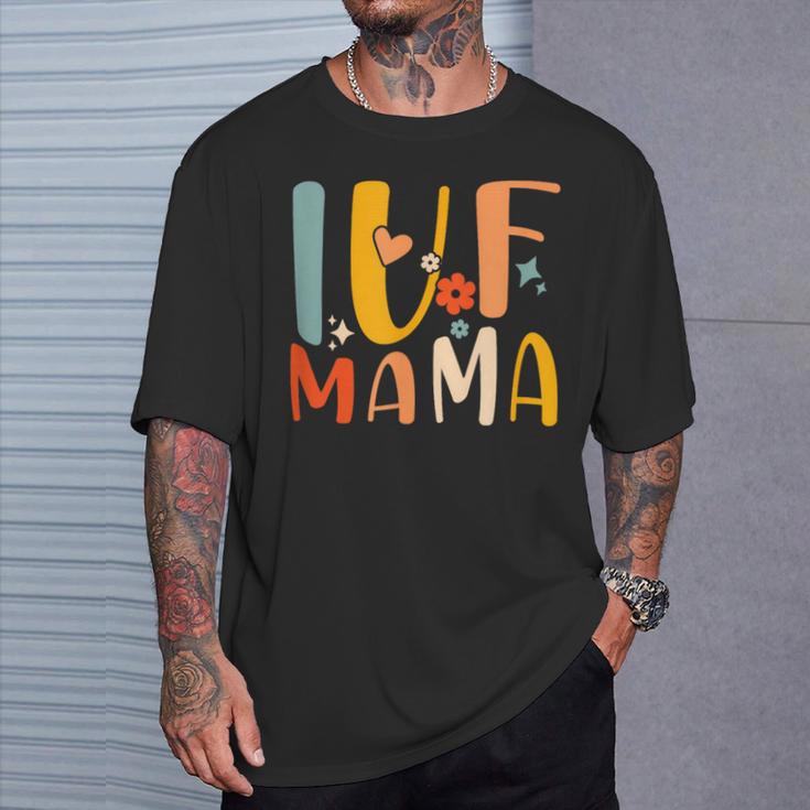 Ivf Mama Rainbow Ivf Mom Groovy Transfer Day T-Shirt Gifts for Him