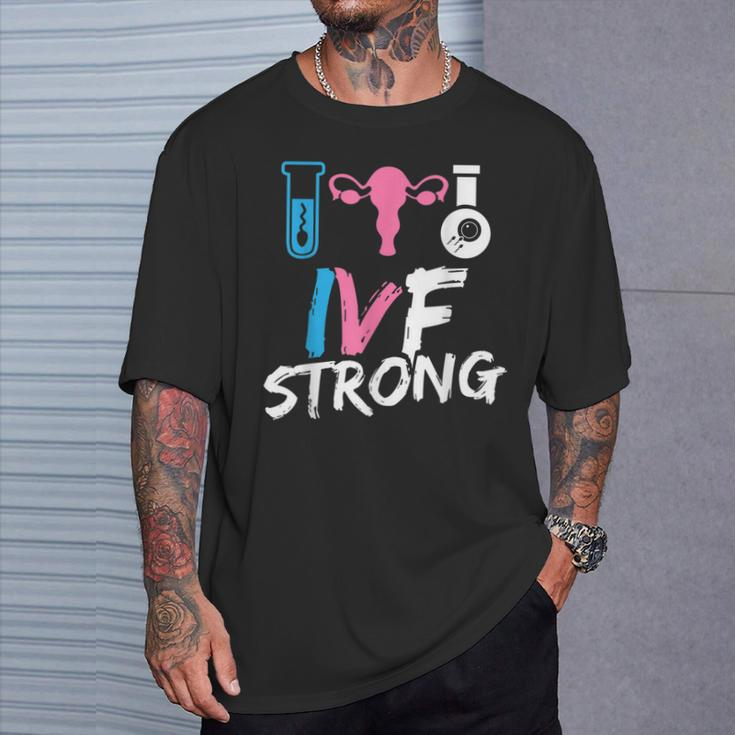 Ivf Warrior Dad Mom Strength Transfer Day Infertility T-Shirt Gifts for Him