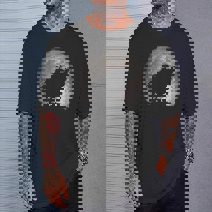 Jabalí Mirando A La Luna Camiseta unisex Regalos para él