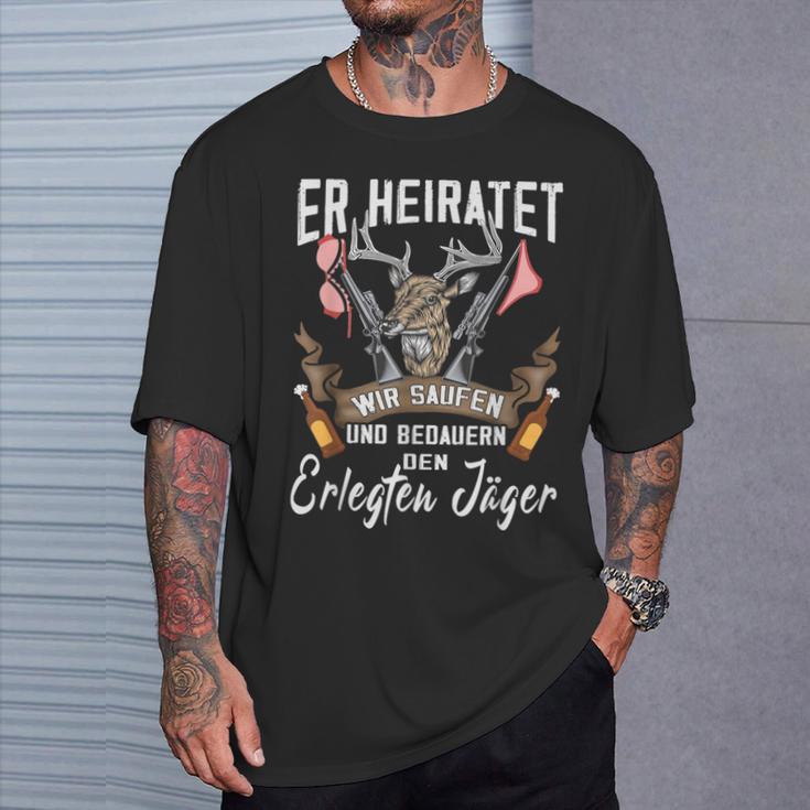 Jäger Er Heiratet Wir Saufen Jga Stag Party T-Shirt Geschenke für Ihn