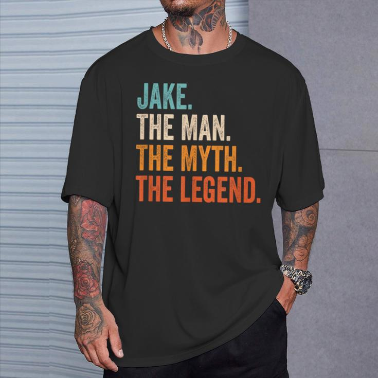 Jake The Man The Myth The Legend First Name Jake T-Shirt Gifts for Him