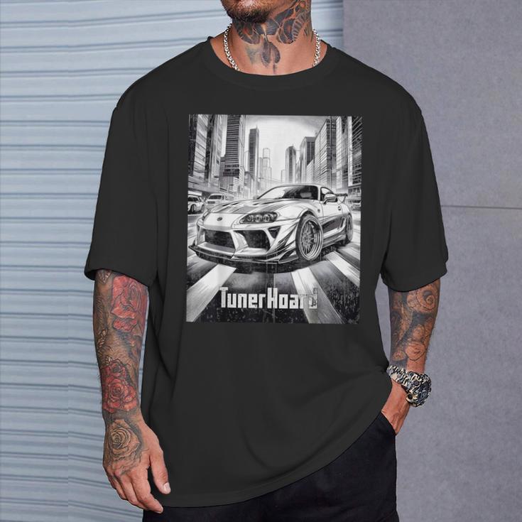 Jdm A80 Supra 2Jz Street Turbo Cars Fast Low Manga Racecar T-Shirt Gifts for Him