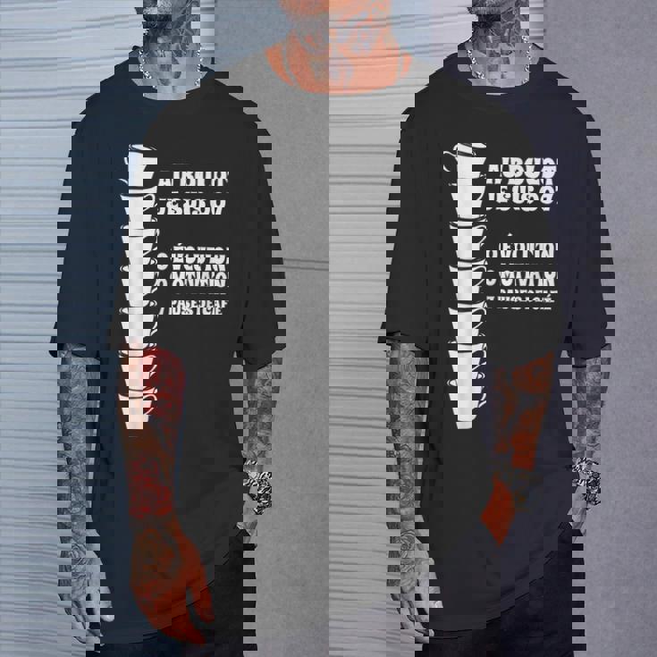 Je Peux Pas Je Suis En Pause Café Idee Cadeau Travail Humour T-Shirt Cadeaux pour lui